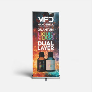 MFD NANOSHELL In Store Popup Promotional Banners - Mirror Finish DetailMirror Finish DetailCeramic Coat