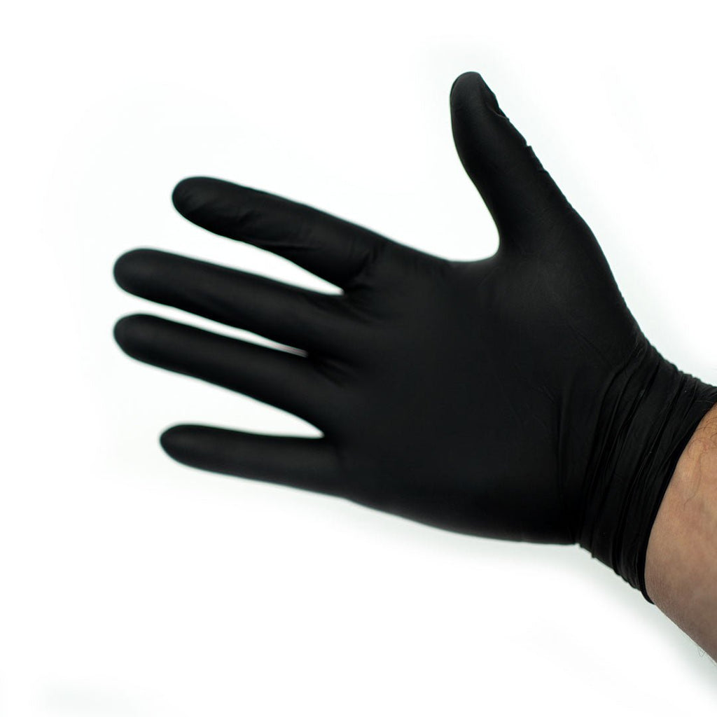 Black Nitro Disposable Latex Detailing Gloves Pack of 100 Nitrile